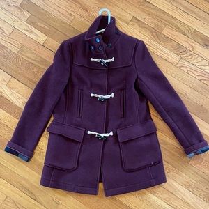 Topshop burgundy peacoat